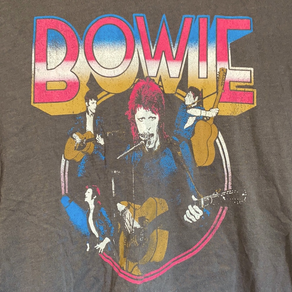 David Bowie Women’s T Shirt Gray